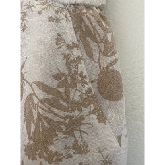 Liz Claiborne Linen & Cotton mix media casual floral pants pullon flat front 2XL - Picture 2 of 8